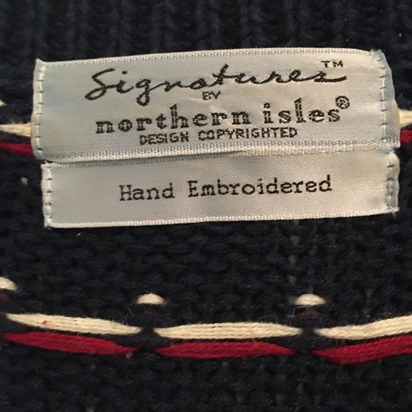 Cardigan RedWhtBlu Knitted - Picture 2 of 2